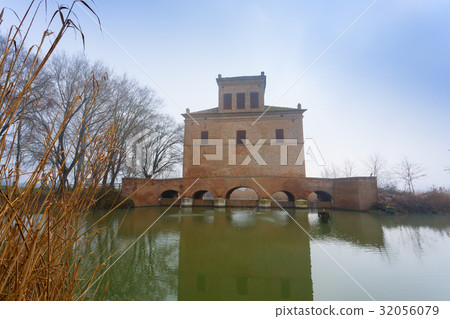 Ancient building from Po river lagoon, Italy 32056079
