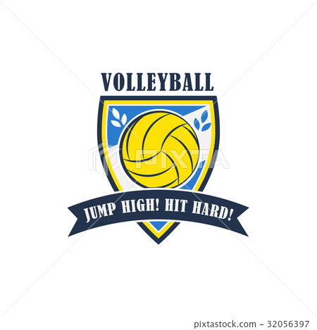 Volleyball badge, vector illustration Volleyball badge, vector illustration 32056397