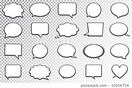 Vector blank empty speech bubbles - Stock Illustration [32056754] - PIXTA