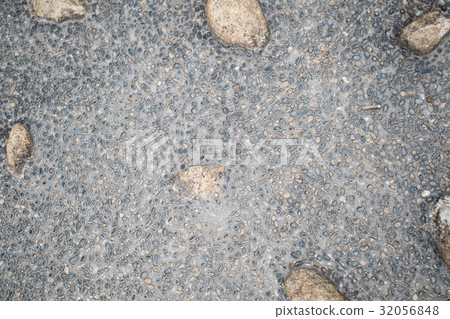 Texture Gravel Ground stone road gray white black 32056848