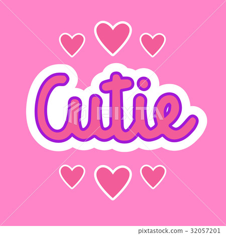 Cutie Sticker Social Media Network Message Badges Cutie Sticker Social Media Network Message Badges 32057201