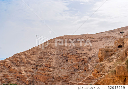 Wadi Qelt in Judean desert  32057239