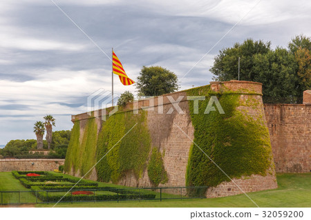 Montjuic hill in Barcelona, Catalonia, Spain 32059200