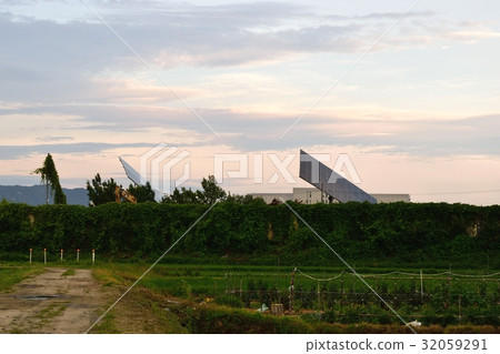 A landscape with a solar panel 32059291
