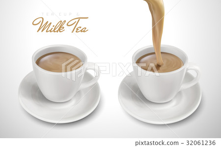 milk tea elements 32061236