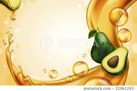 avocado oil background 32061263