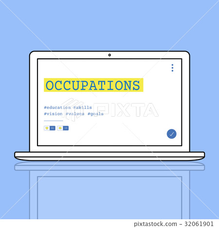 Network connection graphic overlay background on laptop 32061901