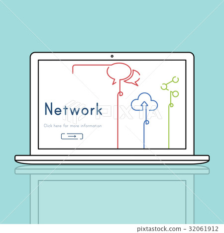 Network connection graphic overlay background...-插圖素材 [32061912] - PIXTA圖庫