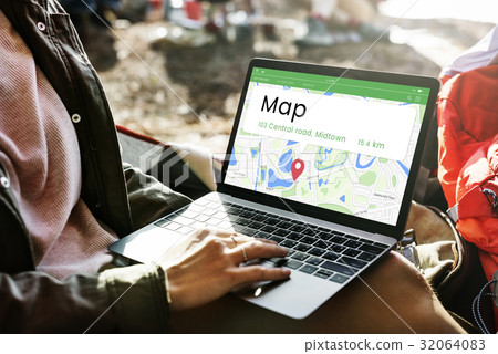 Map GPS Location Direction Position Graphic Map GPS Location Direction Position Graphic 32064083