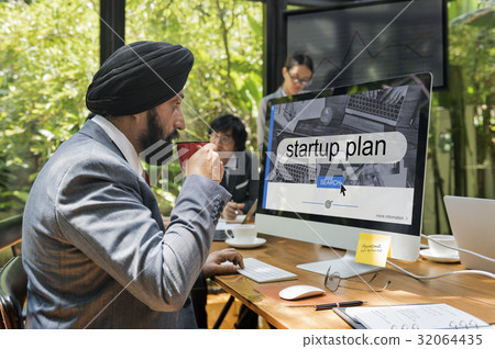 Startup Plan Marketing Strategy Concept 32064435