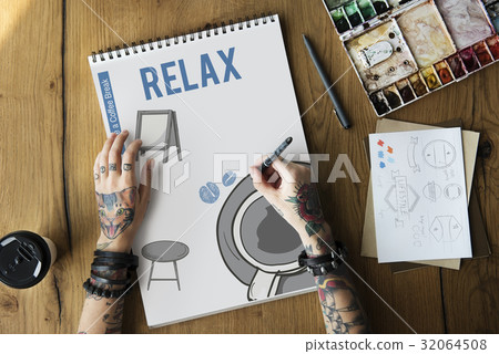 Lifestyle Cafe Relax Leisure Break Lifestyle Cafe Relax Leisure Break 32064508