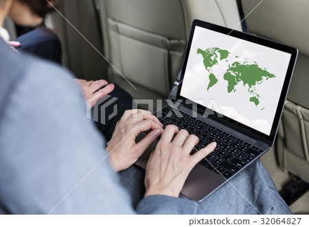 International Business World Map Icon 32064827
