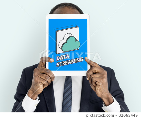 Data computing cloud icon graphic Data computing cloud icon graphic 32065449