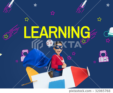 Imagination galaxy cheerful illustration learning 32065768