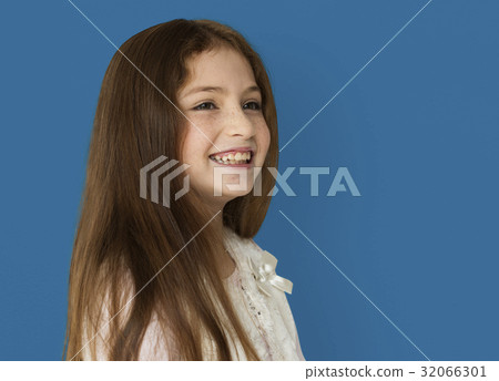 Young cheerful girl smiling isolated background portait Young cheerful girl smiling isolated background portait 32066301