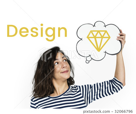 Graphic of creative design with diamond symbol Graphic of creative design with diamond symbol 32066796