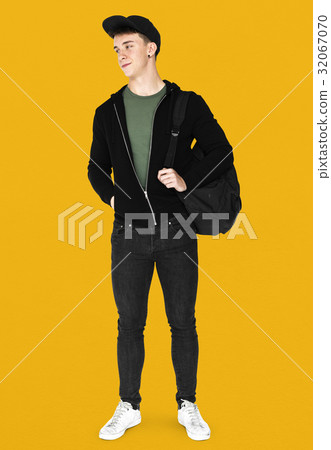 Young man full body studio shoot with casual style 32067070