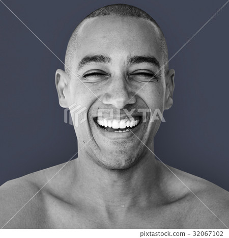 A happiness guy is smiling 32067102