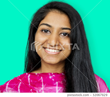 Young woman smiling studio photo Young woman smiling studio photo 32067829