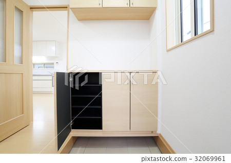 Newly built housing entrance Newly built housing entrance 32069961