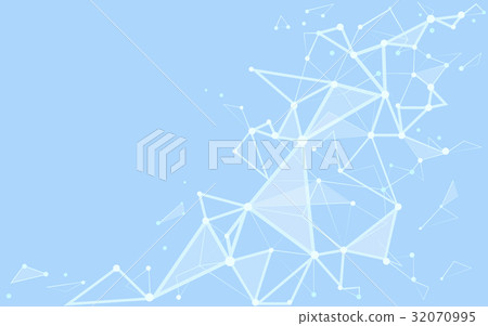 White blue background with connecting dots  32070995