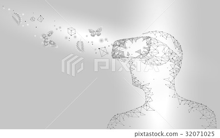 Virtual reality helmet glass headset. Future 32071025