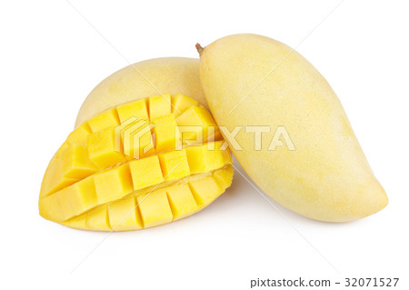 yellow mango fruit on white background yellow mango fruit on white background 32071527