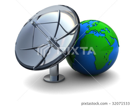 earth and radio aerial earth and radio aerial 32071533