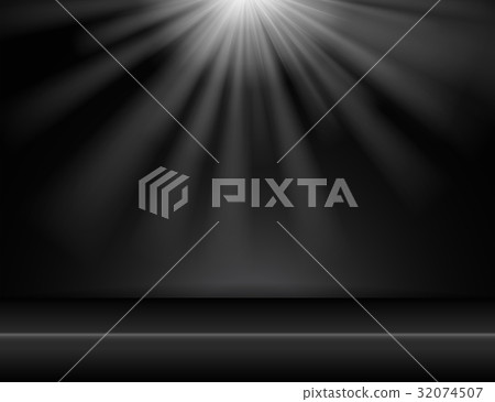 dark black studio room background with lighting 32074507
