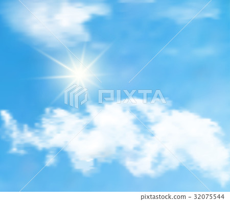 Blue sky and clouds - Stock Illustration [32075544] - PIXTA