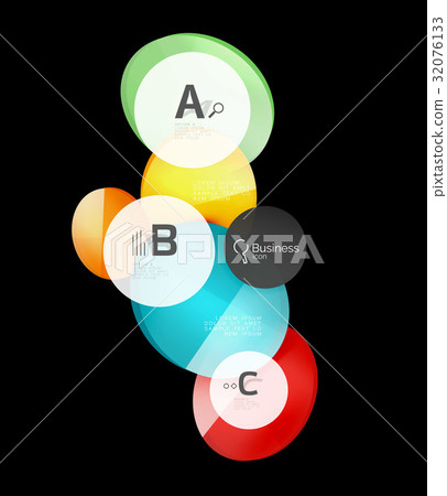 Glass circles on black 32076133