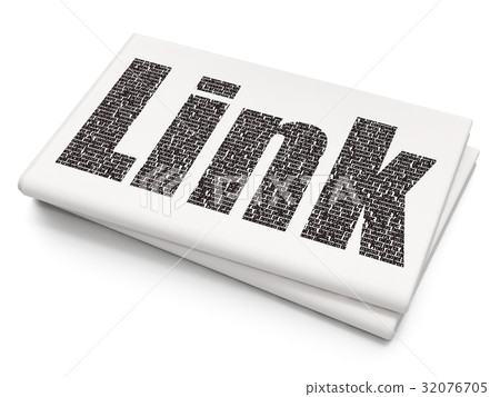 Web development concept: Link on Blank Newspaper 32076705