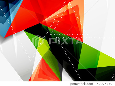Vector low poly style 3d triangle line 32076759