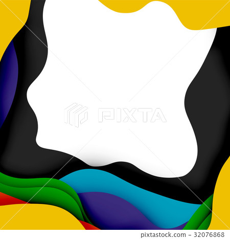 3d vector abstract background with cut shapes 3d vector abstract background with cut shapes 32076868