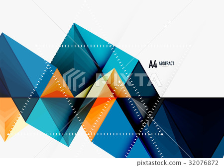 Triangular low poly vector a4 size geometric Triangular low poly vector a4 size geometric 32076872