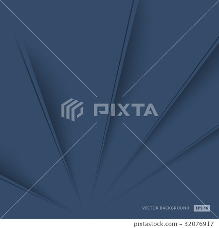 Abstract diagonal paper cut with shade dark blue 32076917