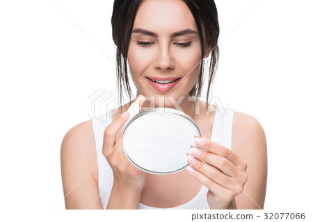 Beautiful girl using chapstick perfectly 32077066