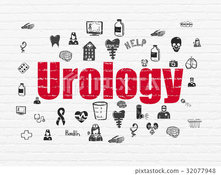 Medicine concept: Urology on wall background 32077948