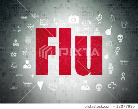 Healthcare concept: Flu on Digital Data Paper Healthcare concept: Flu on Digital Data Paper 32077950