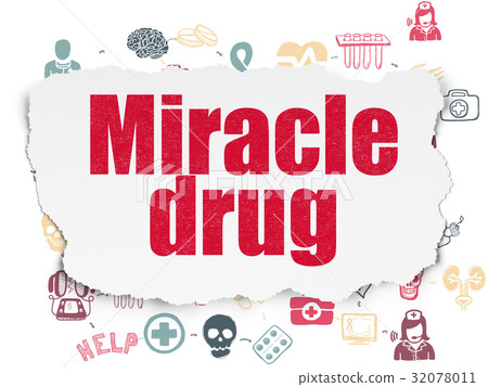 Healthcare concept: Miracle Drug on Torn Paper Healthcare concept: Miracle Drug on Torn Paper 32078011