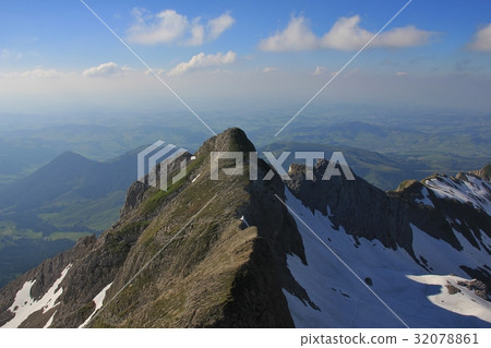 Summer clouds over Mount Girenspitz 32078861