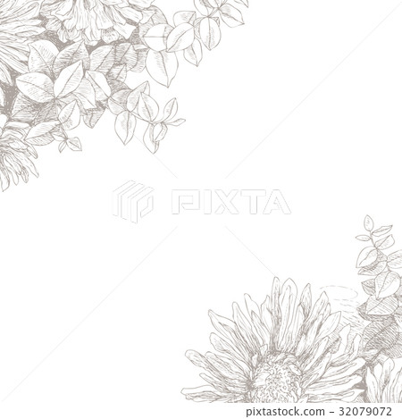 Vintage floral background for your text 32079072