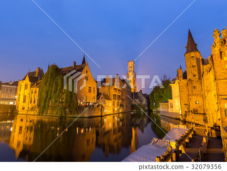 Belgium,Bruges,Twilight 32079356
