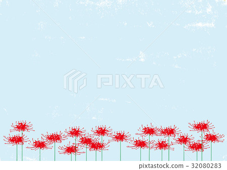 Higanki花水彩圖片 32080283