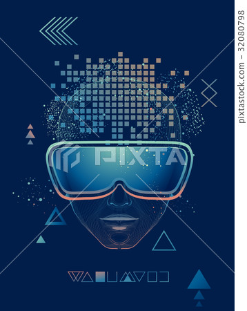 Virtual Reality Goggles Man 32080798