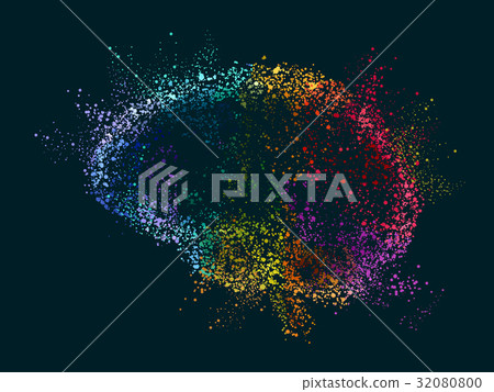 Brain Rainbow Pointilism 32080800