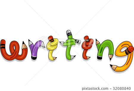 Pencil Writing Lettering - Stock Illustration [32080840] - PIXTA