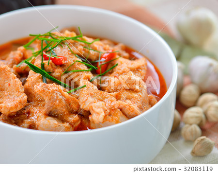 Panang curry with pork .thai food Panang curry with pork .thai food 32083119