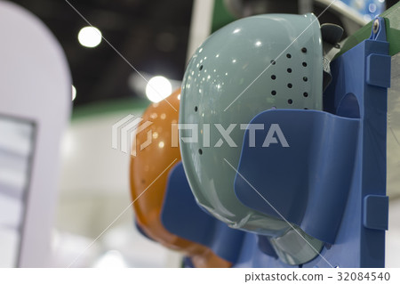 Safety helmets on a shelf ; Working Hard Hats Safety helmets on a shelf ; Working Hard Hats 32084540