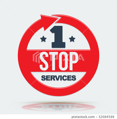 1 stop services icon. Vector illustration. 32084589